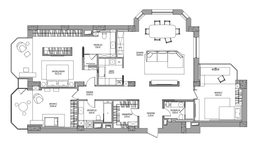 165㎡住宅設計,公寓設計,現代風格公寓設計,國外住宅設計,國外住宅設計案例,國外現代風格住宅設計,現代風格住宅設計,現代風格住宅案例,暖色係住宅設計,家裝設計,Artem Babayants