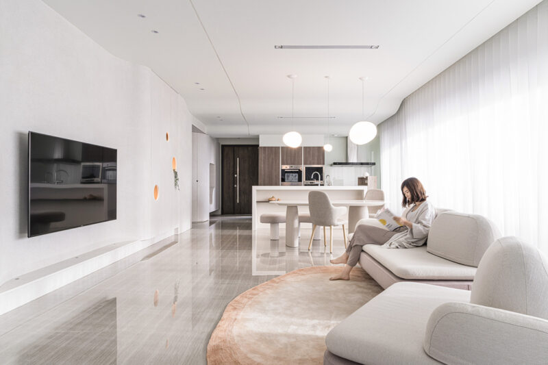 Feeling 設計 | 160㎡，築於雲端的柔美曲線