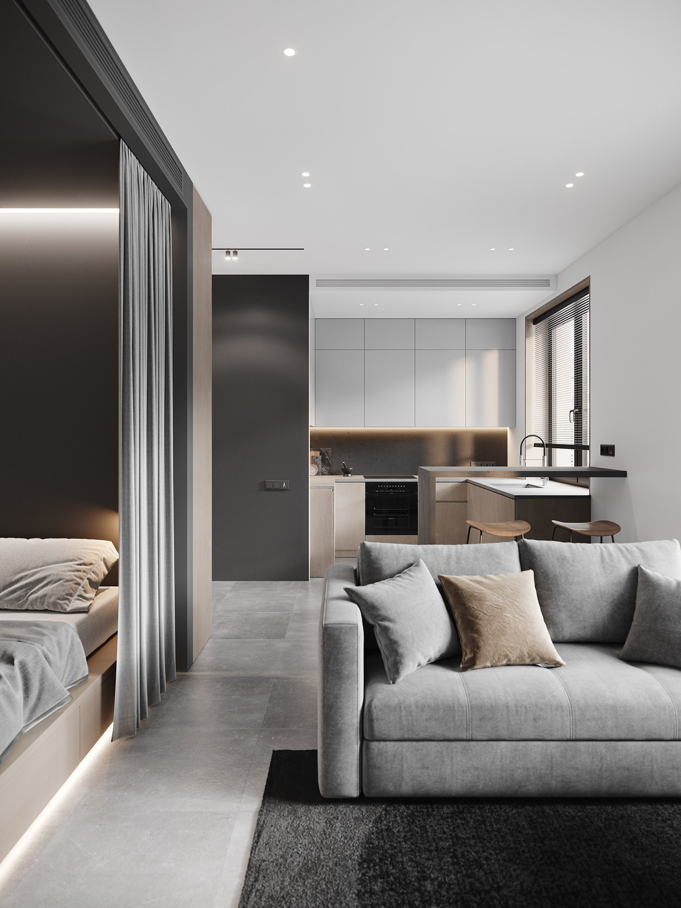 25㎡小公寓設計,小戶型設計,國外小戶型設計,小戶型設計案例,單身公寓設計,公寓設計,25㎡小戶型設計