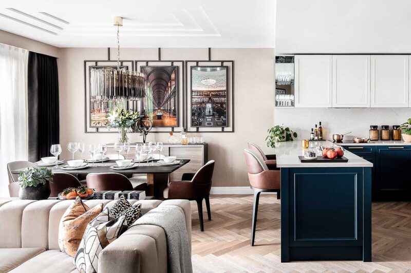 140㎡，三居室的優雅輕奢美學