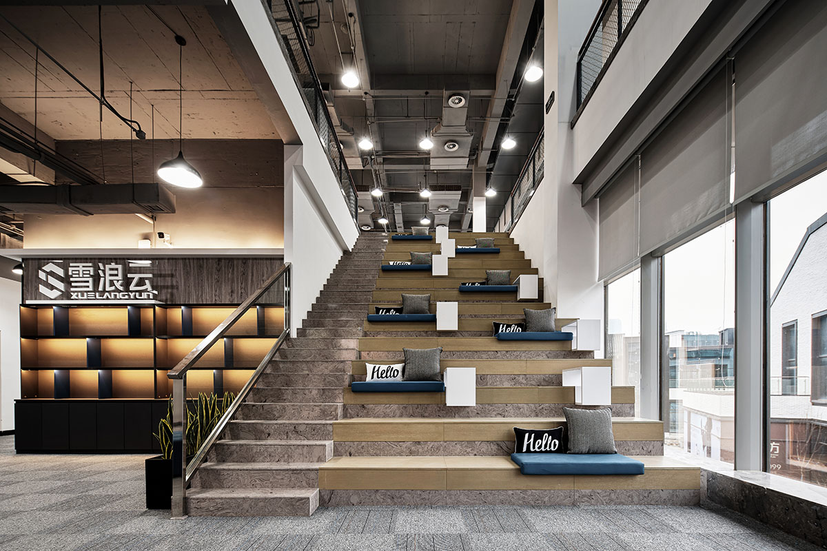 無錫雪浪科技辦公室設計,雪浪科技,雪浪雲,科技公司辦公室設計,上海一桅建築設計,無錫辦公室設計,無錫科技公司,現代風格辦公室
