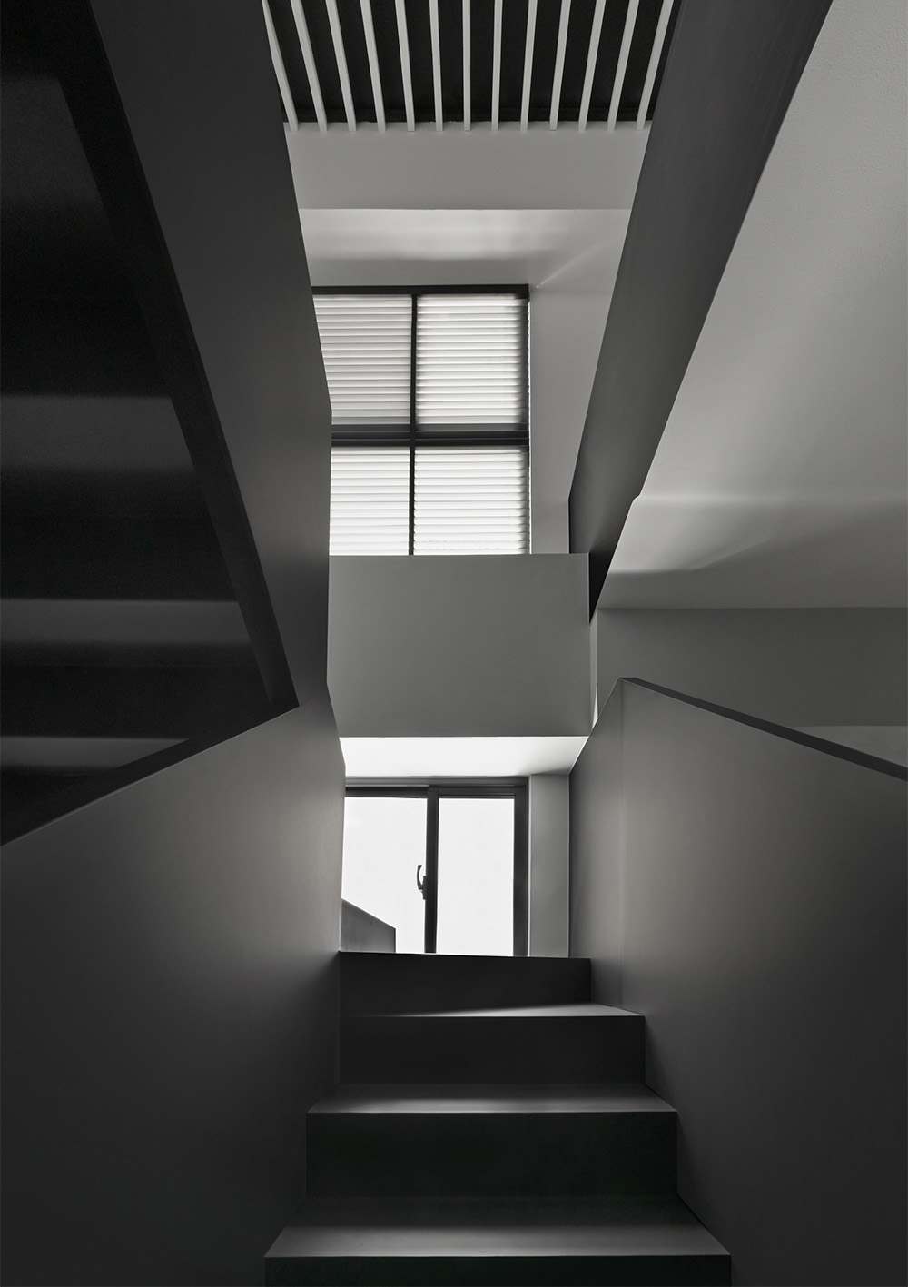 複式設計,複式設計案例,設計師自宅設計,設計師的家,120㎡住宅設計,黑白灰風格設計,辦公室設計