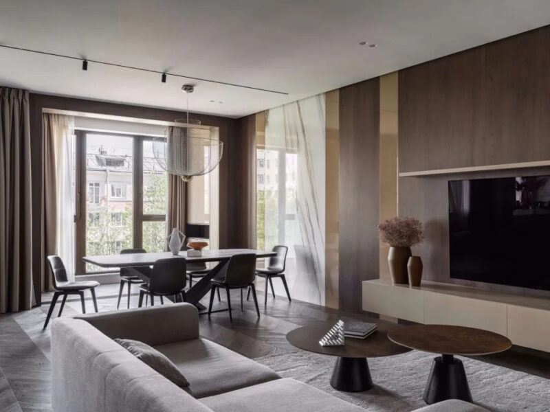 Babayants Architects | 165㎡,莫斯科焦糖色舒適住宅