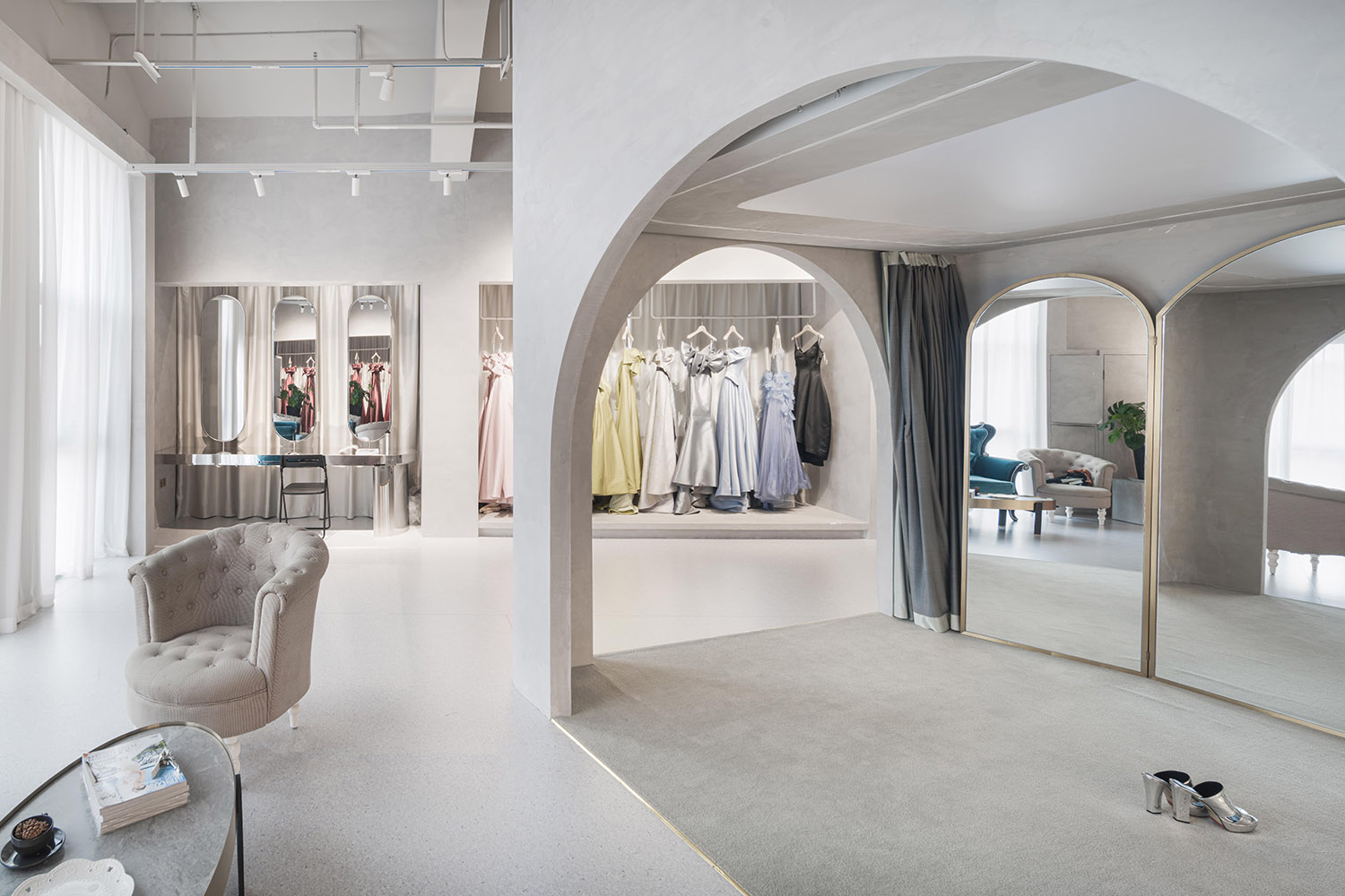 婚紗店設計,婚紗展廳設計,法國蘭斐婚紗展廳,蘇州法國蘭斐婚紗展廳,蘇州蘭斐婚紗展廳,蘇州婚紗店設計,蘇州婚紗展廳設計,平介設計,上海平介設計