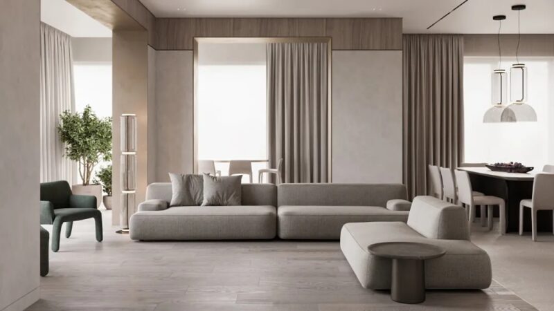 nteam.design | 220㎡,俄羅斯暖色係大平層公寓