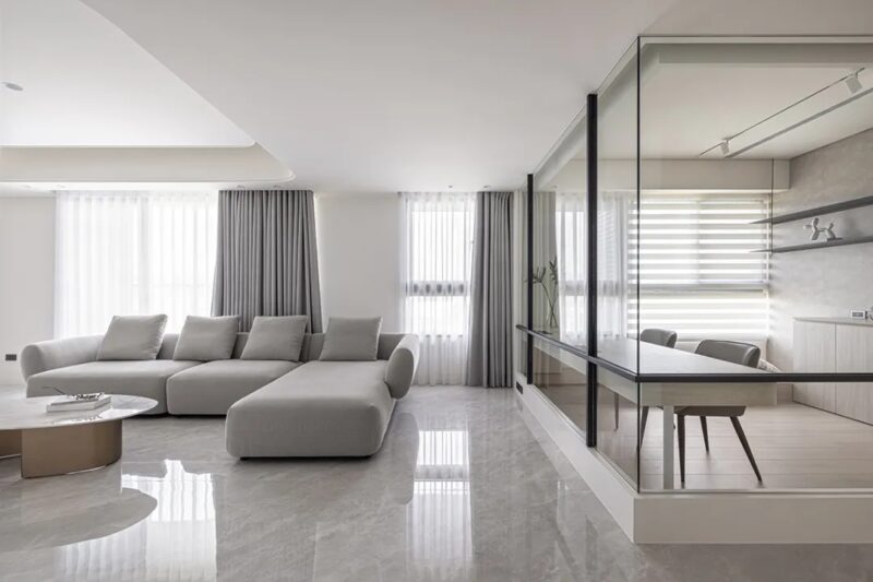 漢玥設計 | 185㎡,台灣兩戶合一單身女子大平層