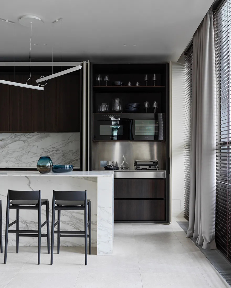 125㎡住宅設計,公寓設計,現代風格公寓設計,國外公寓設計,公寓設計案例,國外現代風格住宅設計,現代風格住宅設計,輕奢風格公寓設計,Svetlana Li