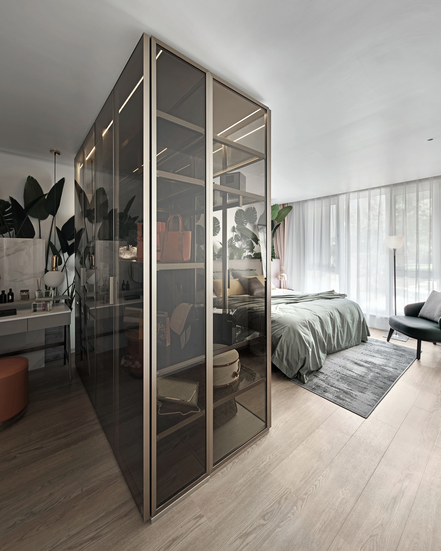 150㎡家裝設計,住宅設計案例,家裝設計,住宅設計,現代風格住宅設計,公寓設計,公寓設計案例,清石設計,清石設計案例,QUCESS