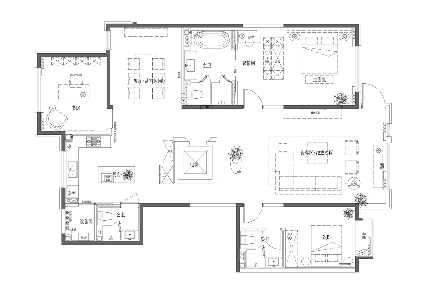 150㎡家裝設計,住宅設計案例,家裝設計,住宅設計,現代風格住宅設計,公寓設計,公寓設計案例,清石設計,清石設計案例,QUCESS