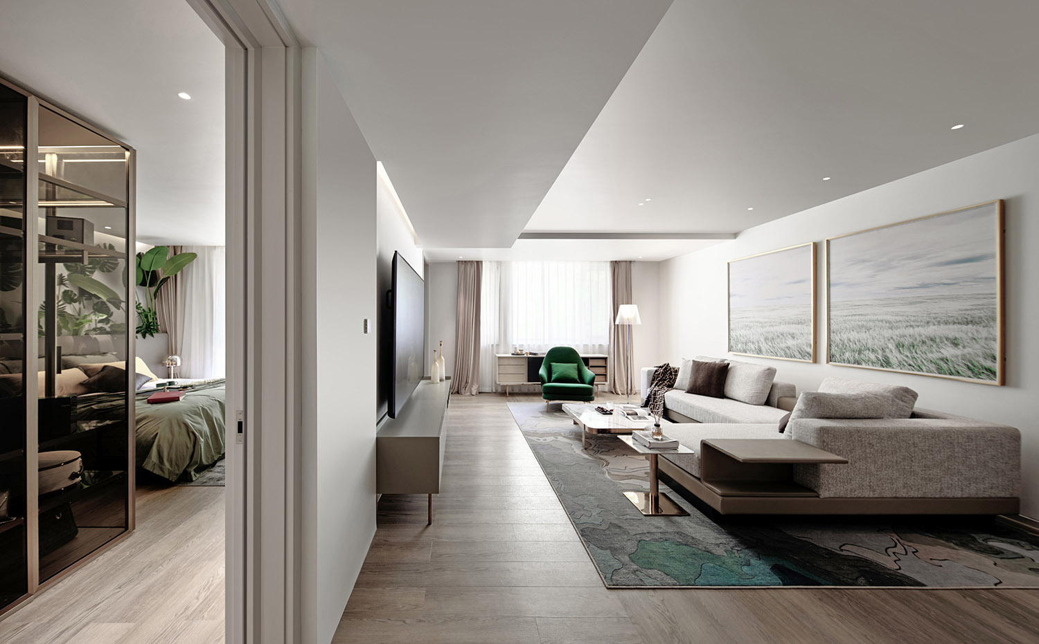 150㎡家裝設計,住宅設計案例,家裝設計,住宅設計,現代風格住宅設計,公寓設計,公寓設計案例,清石設計,清石設計案例,QUCESS