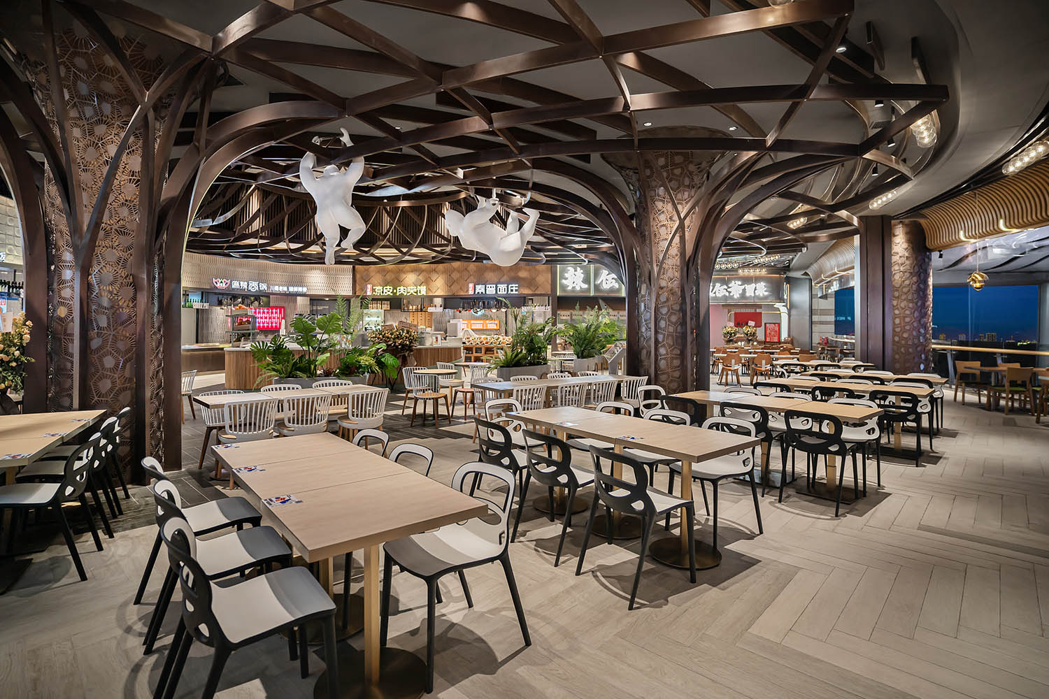 餐飲空間,食通天,美食廣場設計,美食街設計,華潤萬象城美食街,沈陽萬象城美食街,金楓設計