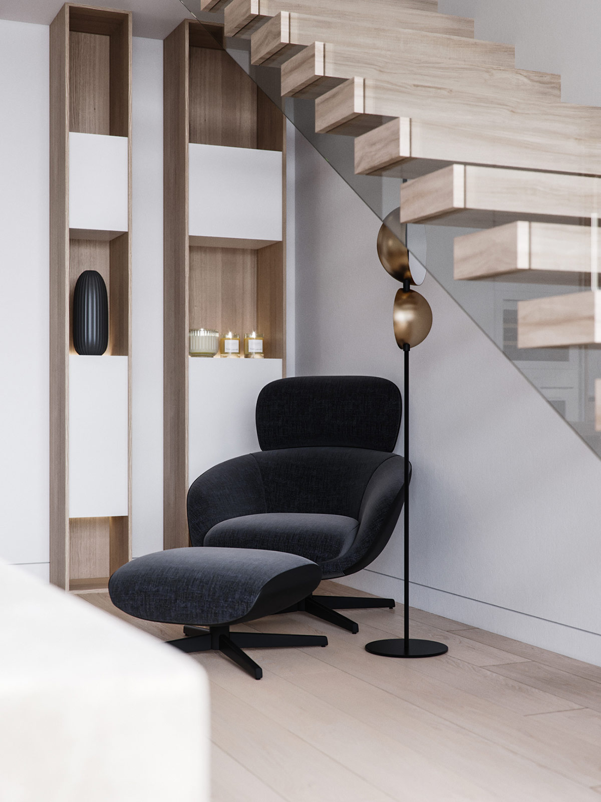 輕奢複式公寓,原木色+輕奢,複式公寓,複式設計,Alina Tsaunya,Alina Tsaunya設計作品,原木色+輕奢，別致的生活美學,複式設計案例