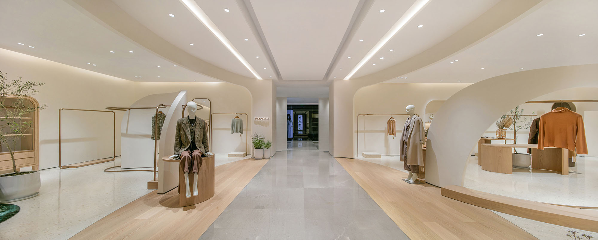 JYDP,FLORA&aiLEY上海鼎源路店,FLORA&aiLEY,JYDP間睦設計,服裝設計案例,女裝店,女裝服裝店設計,女裝品牌形象店