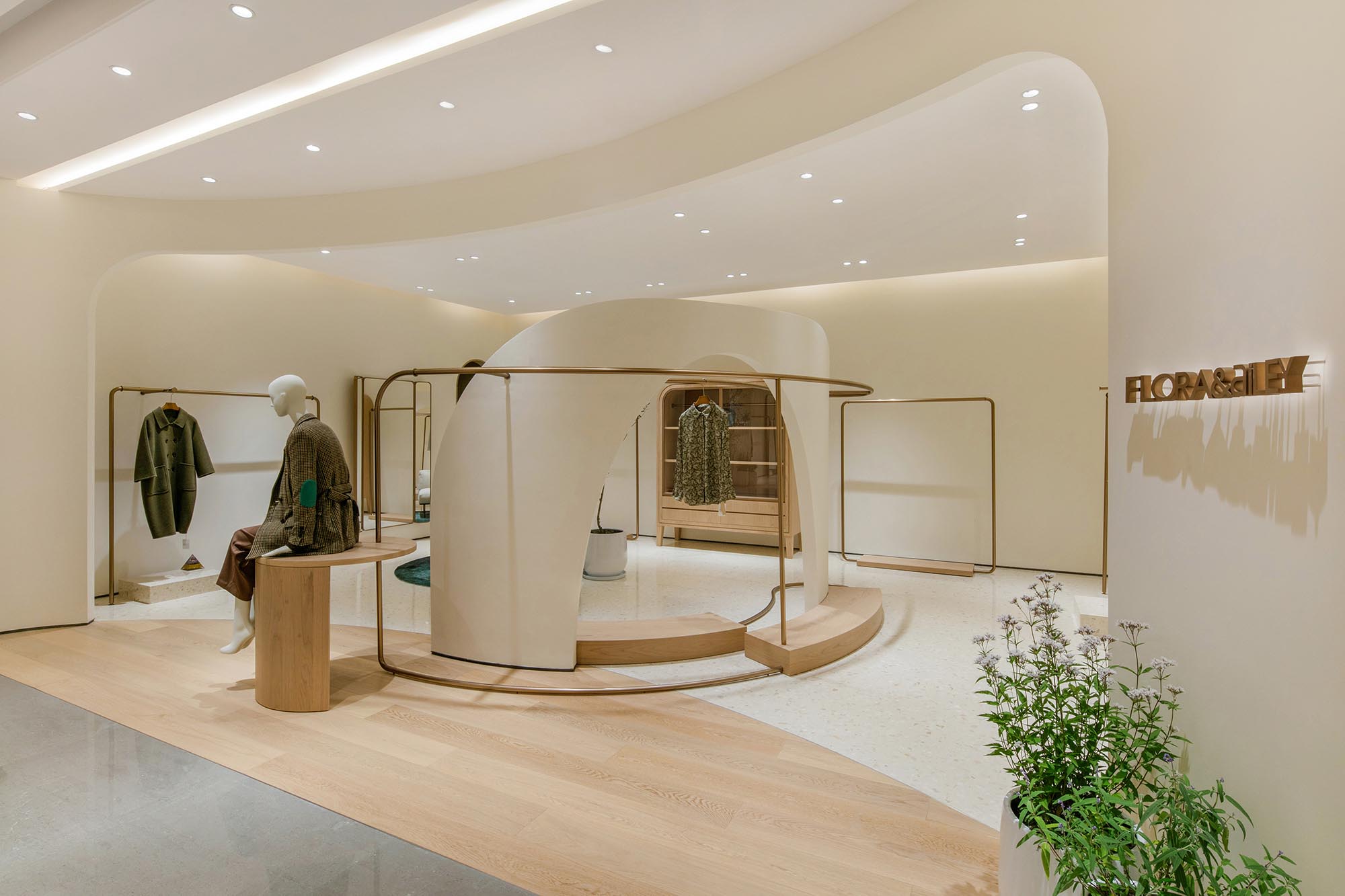 JYDP,FLORA&aiLEY上海鼎源路店,FLORA&aiLEY,JYDP間睦設計,服裝設計案例,女裝店,女裝服裝店設計,女裝品牌形象店