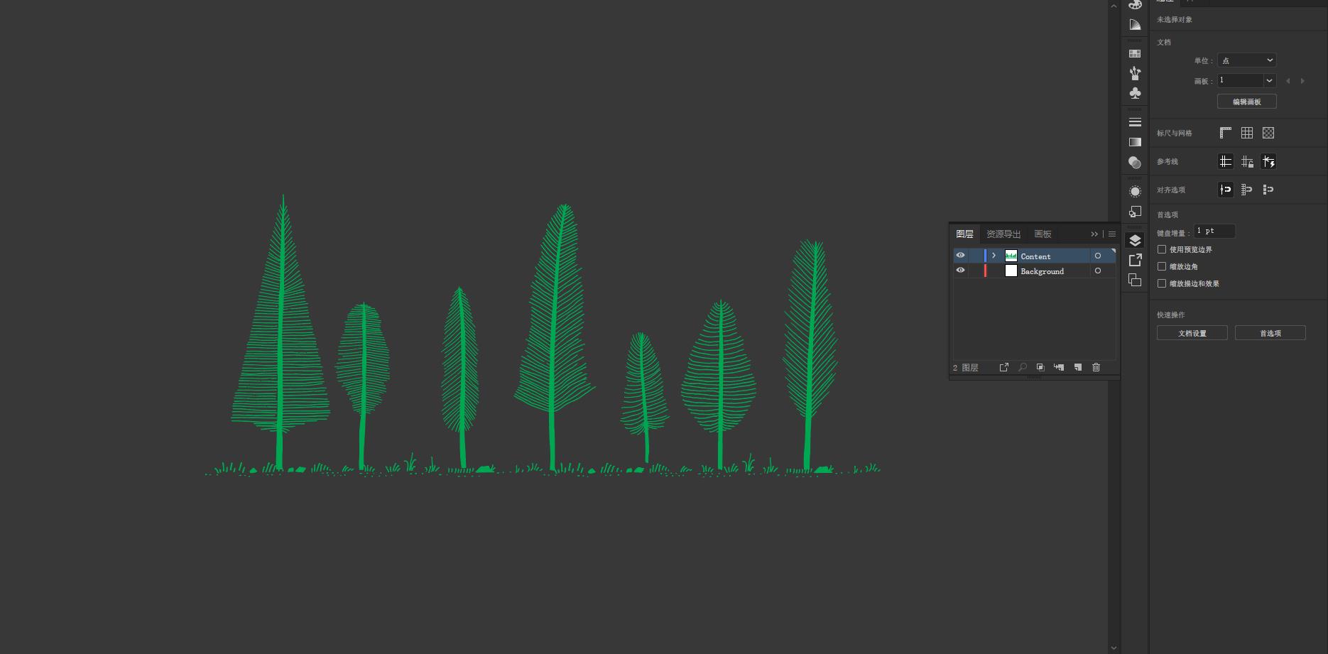 羽毛樹矢量圖集,羽毛樹,矢量圖集,創意樹矢量圖集,建築師的靈感,讓設計更有趣