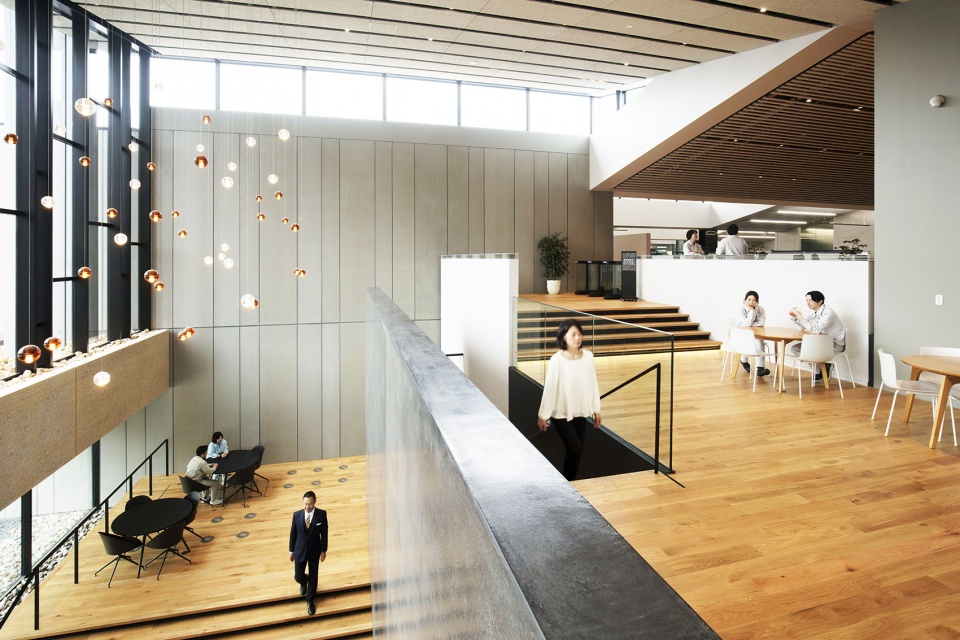日建設計,辦公室設計,開放式辦公室設計,辦公室設計案例,龜甲萬中央研究所,日本辦公室設計,日本龜甲萬中央研究所