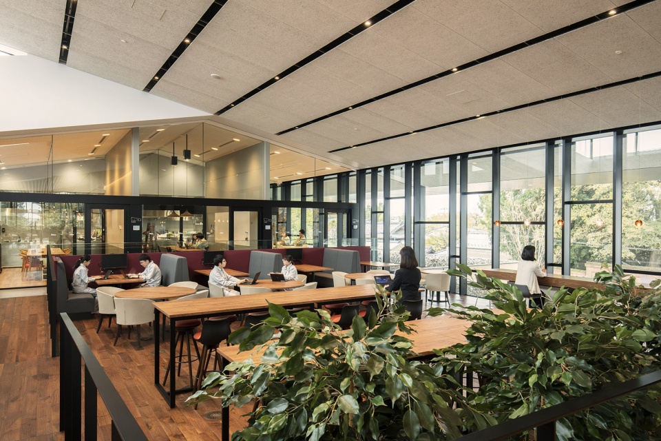 日建設計,辦公室設計,開放式辦公室設計,辦公室設計案例,龜甲萬中央研究所,日本辦公室設計,日本龜甲萬中央研究所