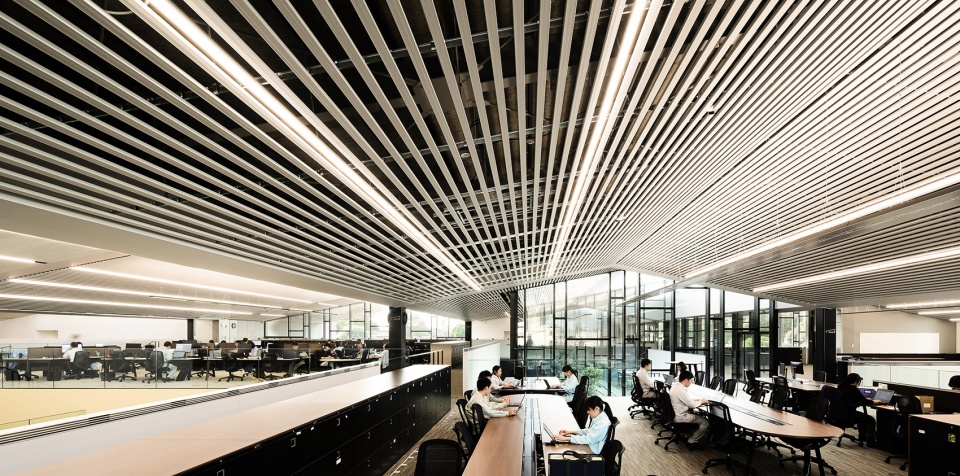 日建設計,辦公室設計,開放式辦公室設計,辦公室設計案例,龜甲萬中央研究所,日本辦公室設計,日本龜甲萬中央研究所