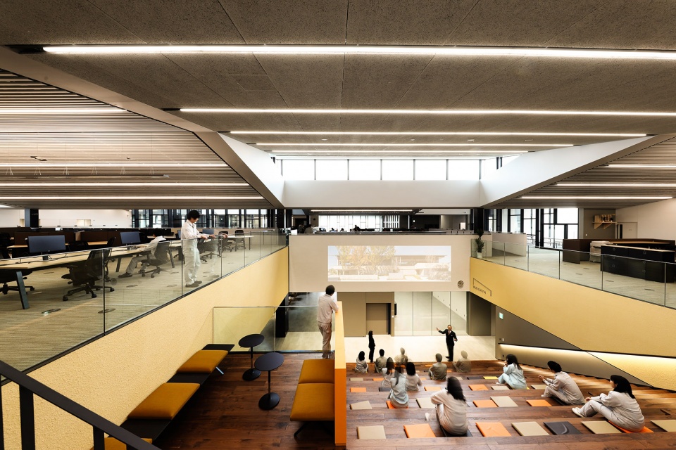 日建設計,辦公室設計,開放式辦公室設計,辦公室設計案例,龜甲萬中央研究所,日本辦公室設計,日本龜甲萬中央研究所