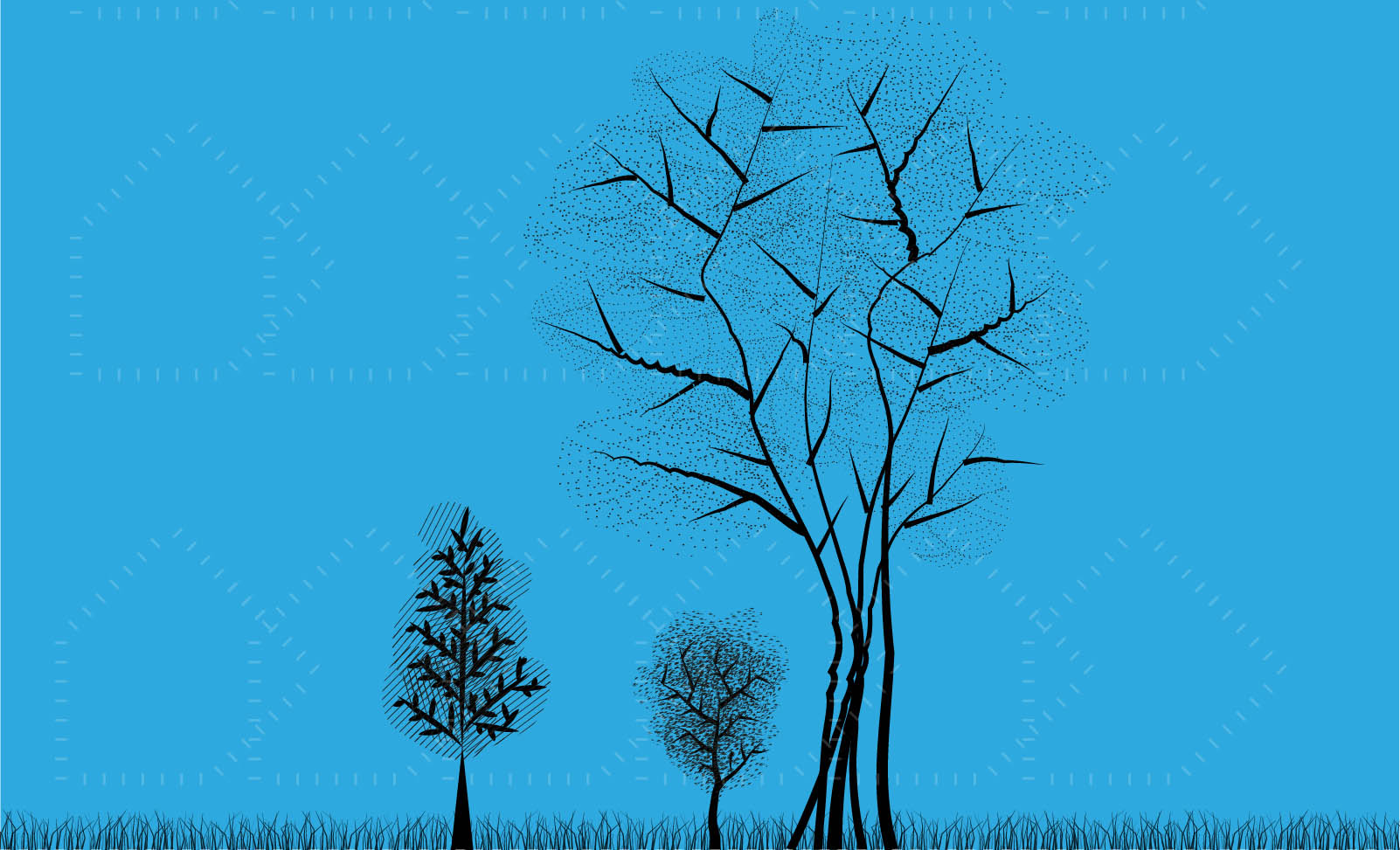 創意樹矢量圖集,創意樹,矢量圖集,樹剪影矢量圖集,建築師的靈感,讓設計更有趣,設計師必備創意素材