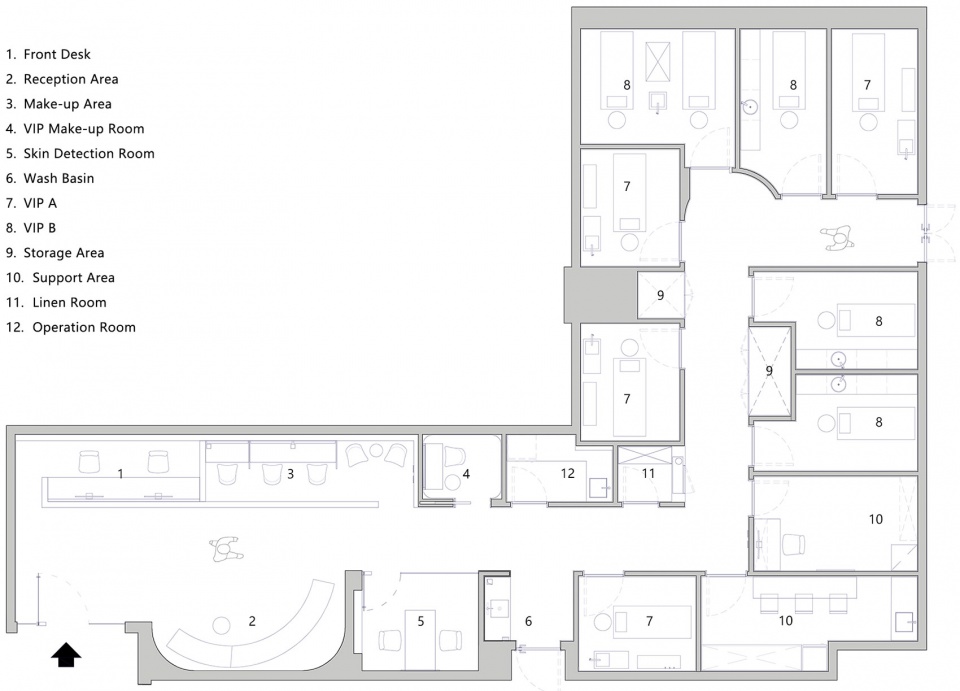 美容院設計,深圳美容院設計,spa,spa會所,美容院設計案例,深圳美容院,CLINSKIN,CLINSKIN科技抗衰中心,深圳CLINSKIN,E Studio,壹所設計工作室,壹所設計