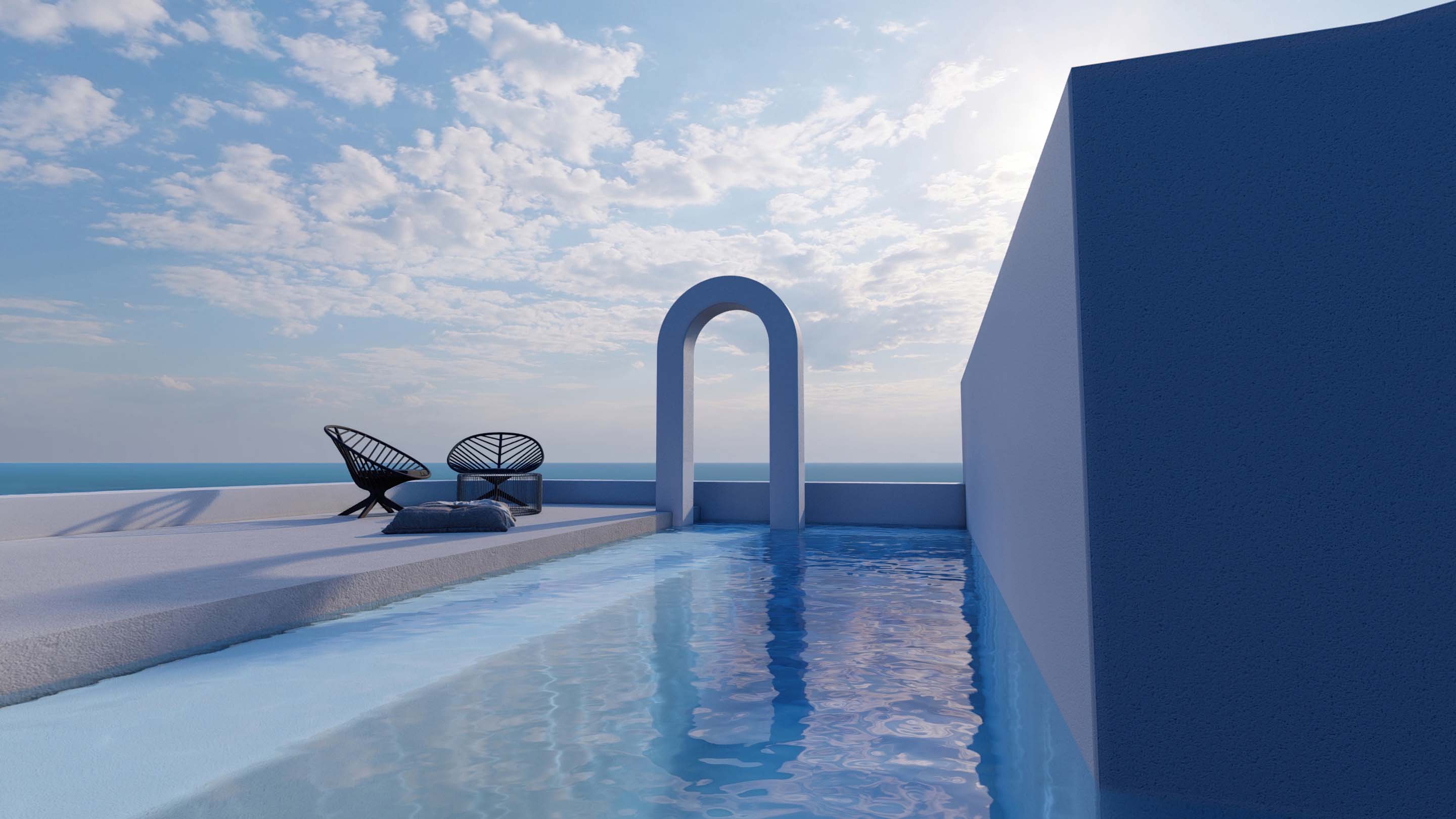 iraisynn attinom studio,民宿設計案例,度假民宿,聖托裏尼酒店,度假別墅,國外民宿設計,聖托裏尼酒店設計