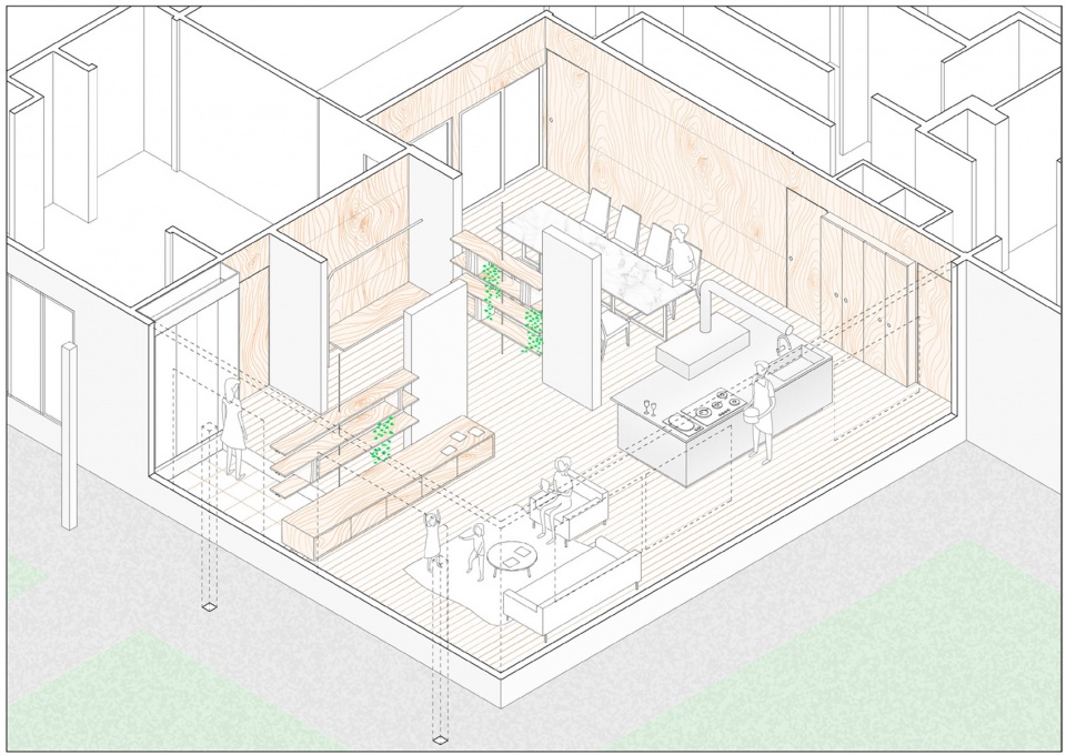 97㎡家裝設計,住宅設計案例,家裝設計,住宅設計,現代風格住宅設計,日本住宅設計,日本家裝設計,日本住宅設計案例,Jorge Almazán Architects