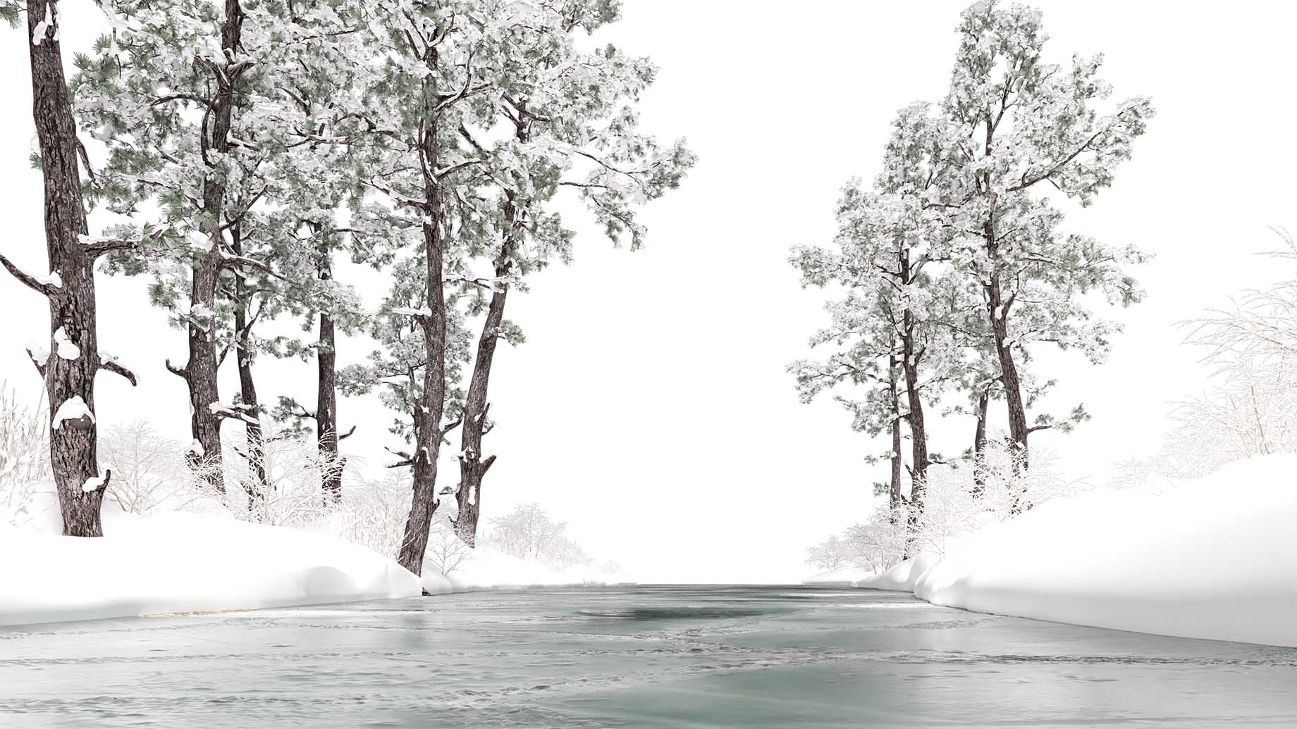 高品質後期素材,PSD素材,雪景PSD素材,效果圖後期素材下載,效果圖雪景後期素材,PSD分層素材下載,PSD分層素材,設計師必備創意素材