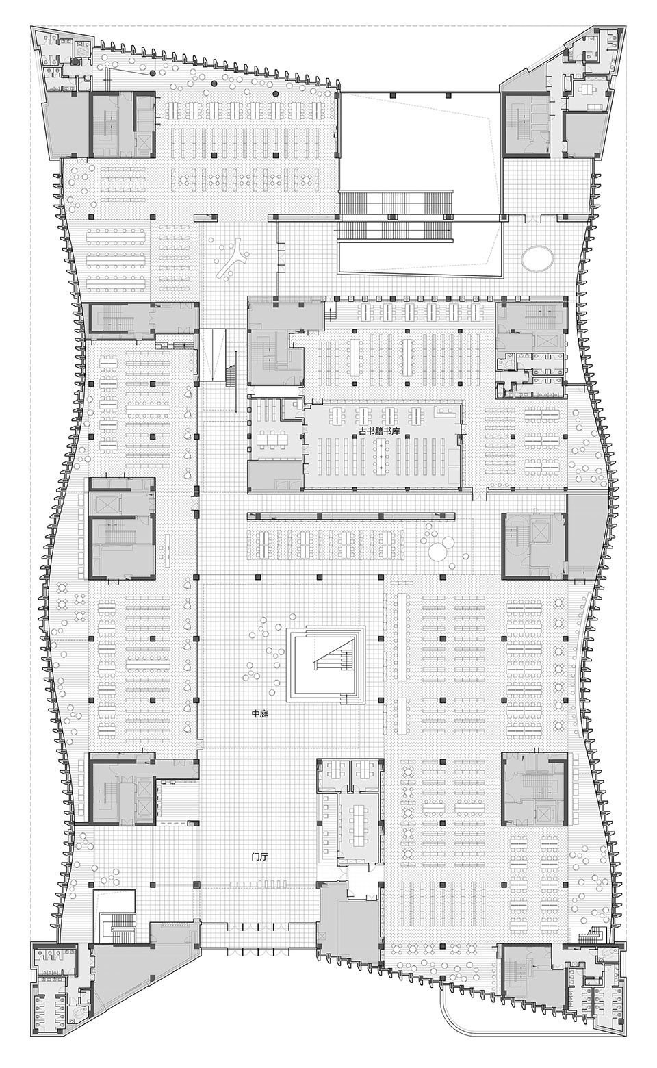 圖書館設計,校園圖書館設計,大學圖書館設計,北京圖書館設計,北京校園圖書館,北工大圖書館,北京工業大學逸夫圖書館,北京工業大學圖書館,WAU建築事務所,WAU建築,WAU建築設計