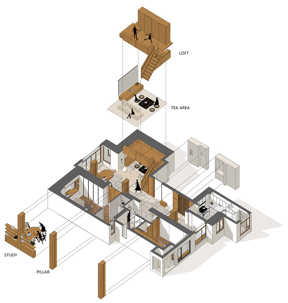 住宅設計,公寓設計,原木色,125㎡住宅設計,125㎡,有棲,夾層住宅設計,杭州家裝設計,杭州住宅設計,住宅設計案例,木卡工作室,MUKA ARCHITECTS