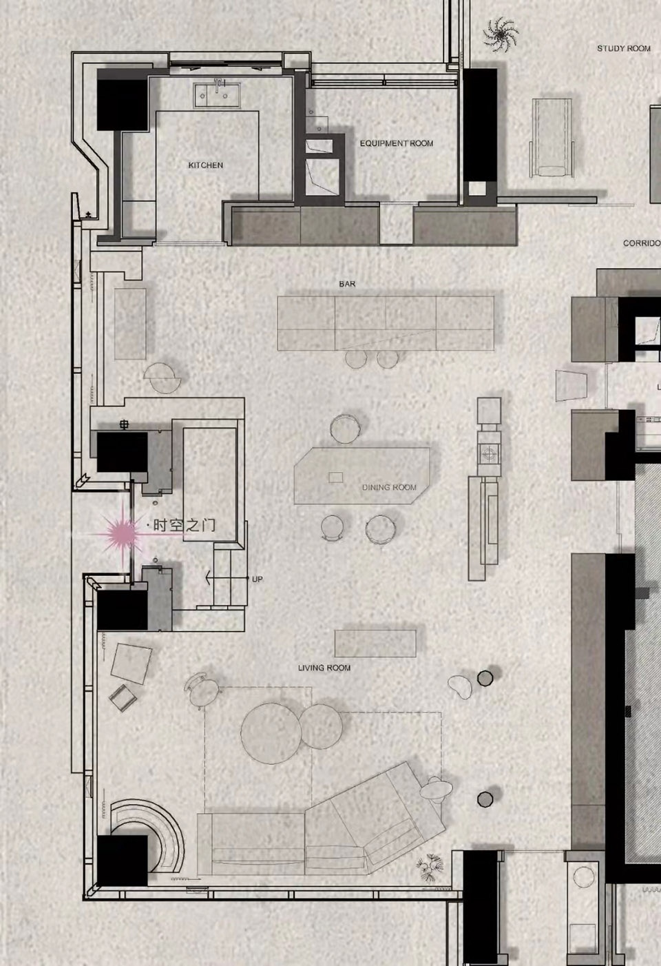 370㎡大平層設計,370㎡,住宅設計案例,大平層設計,侘寂風格住宅設計,侘寂風格住宅,大平層設計案例,南京住宅設計,南京大平層設計,南京“劇場”住宅,ht DESIGN STUDIO,ht DESIGN