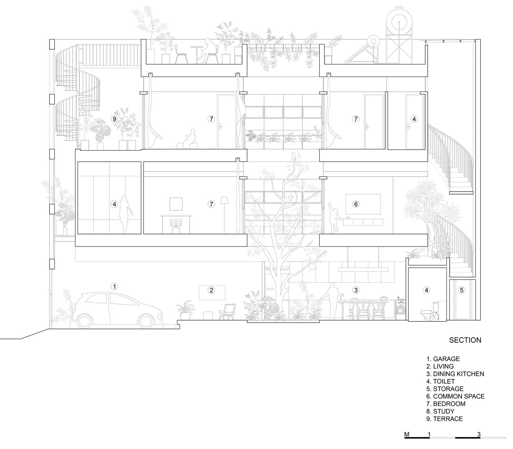 住宅設計,國外住宅設計,獨棟住宅設計,老房子改造設計,國外獨棟住宅設計,越南住宅設計,rear studio,頂層公寓設計,公寓設計,頂層公寓設計案例,以色列室內設計,studioDO