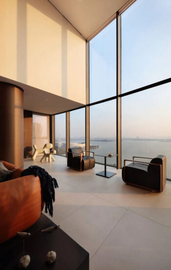 石木空間建築設計|520㎡,蘇州玲瓏灣超級湖景頂層複式