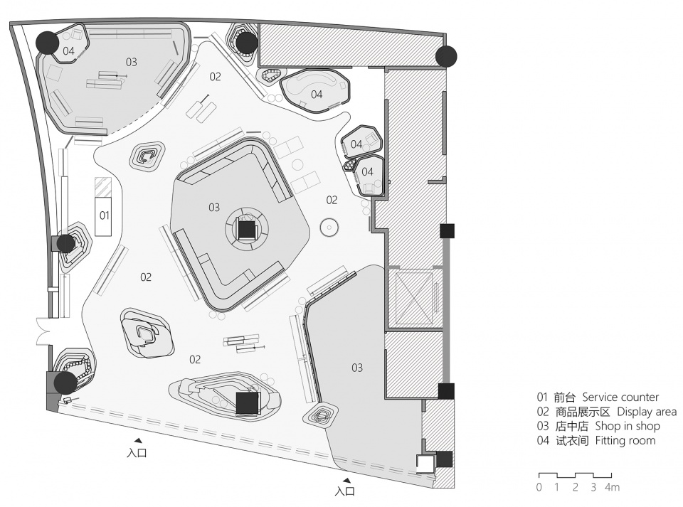 服裝店設計,深圳服裝店設計,零售店設計,旗艦店設計,時裝店設計,商業空間,女裝店設計,一尚門,一尚門卓悅中心店,深圳一尚門,深圳女裝店設計,加減智庫設計事務所,加減智庫設計,加減智庫