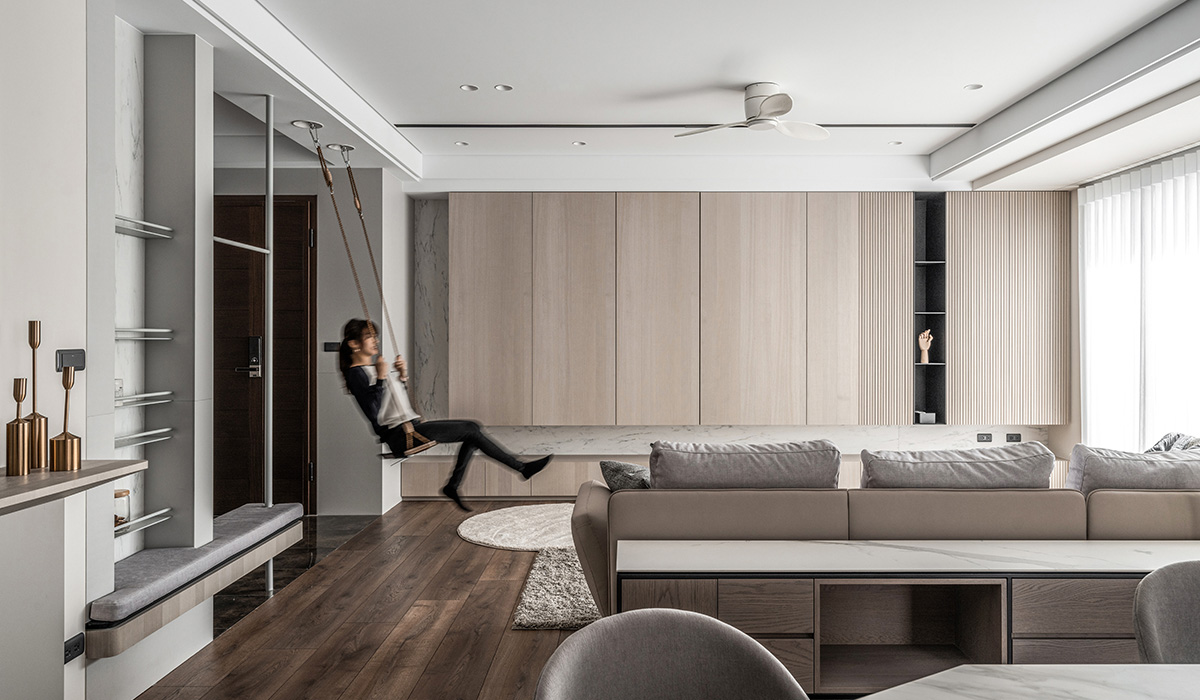 豐心設計,大平層設計,大平層設計案例,台中,親子大平層,大平層設計方案,台灣設計,165㎡