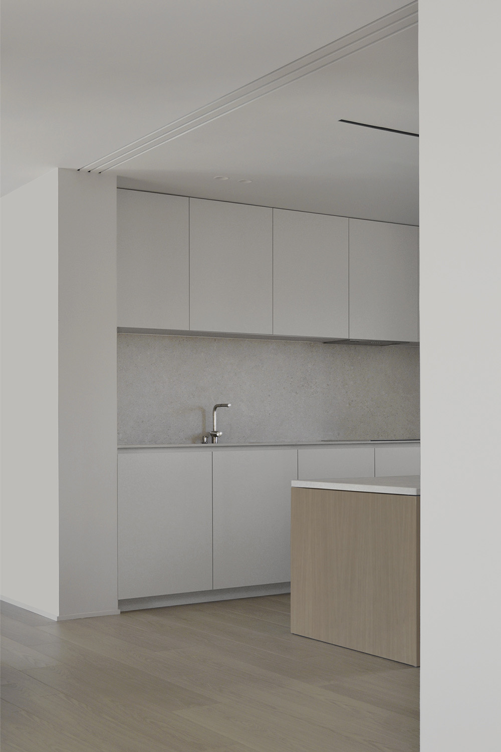 極簡公寓設計案例,公寓設計,極簡主義,國外極簡風格公寓設計,Deza Setien,馬德裏,原木色+白色,公寓設計方案,120㎡