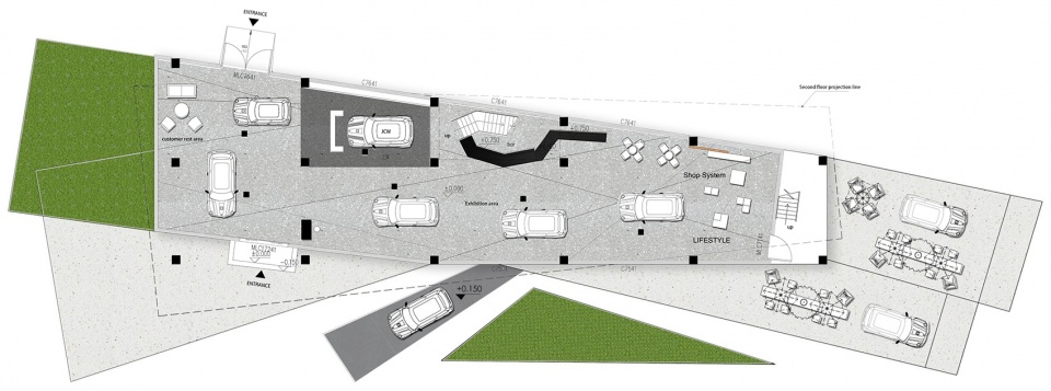 展廳設計,展廳設計案例,汽車展廳設計,成都展廳設計,MINI展廳,成都MINI展廳,成都寶創MINI展廳,MINI展廳綜合體,ARCHIHOPE,朱海博建築事務所,朱海博設計事務所