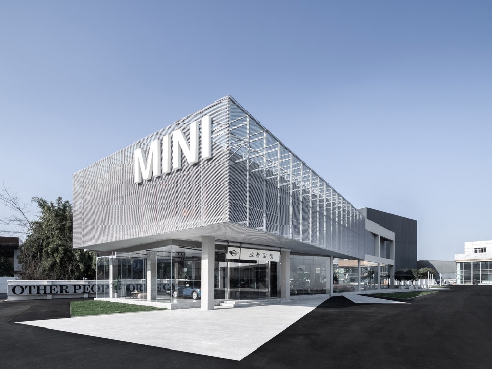 展廳設計,展廳設計案例,汽車展廳設計,成都展廳設計,MINI展廳,成都MINI展廳,成都寶創MINI展廳,MINI展廳綜合體,ARCHIHOPE,朱海博建築事務所,朱海博設計事務所