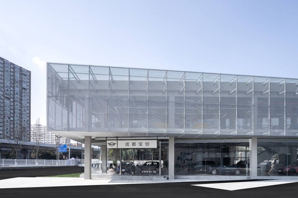 展廳設計,展廳設計案例,汽車展廳設計,成都展廳設計,MINI展廳,成都MINI展廳,成都寶創MINI展廳,MINI展廳綜合體,ARCHIHOPE,朱海博建築事務所,朱海博設計事務所