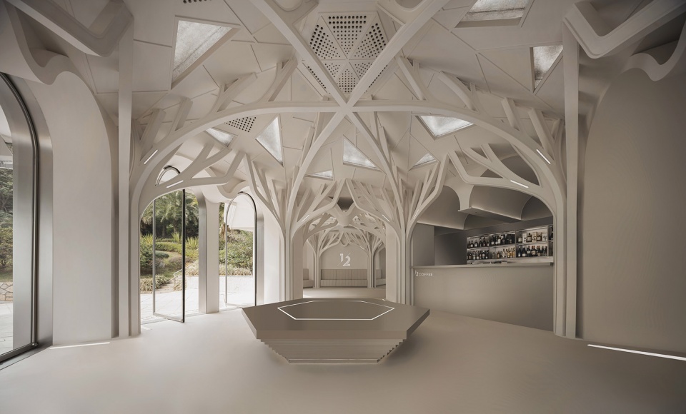 咖啡店設計,咖啡店設計案例,現代風格咖啡店設計,漳廈門咖啡店設計,二分之一咖啡,½咖啡,½,廈門½,廈門二分之一咖啡(鼓浪嶼店),二分之一咖啡鼓浪嶼店,寸匠熊貓,寸匠熊貓NANA,寸匠熊貓建築設計