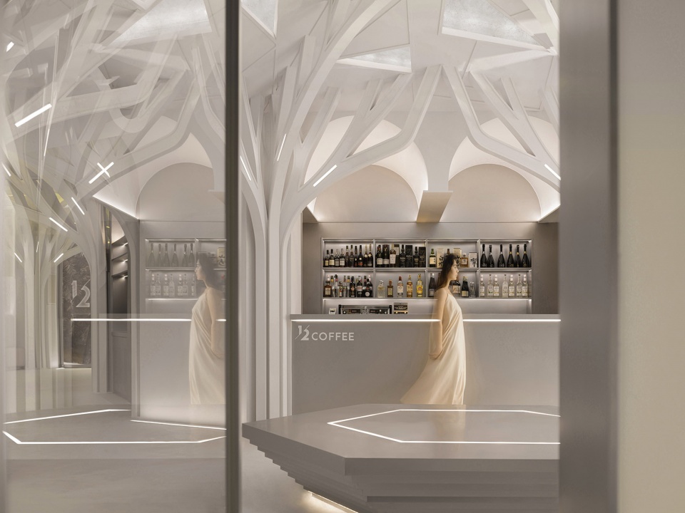 咖啡店設計,咖啡店設計案例,現代風格咖啡店設計,漳廈門咖啡店設計,二分之一咖啡,½咖啡,½,廈門½,廈門二分之一咖啡(鼓浪嶼店),二分之一咖啡鼓浪嶼店,寸匠熊貓,寸匠熊貓NANA,寸匠熊貓建築設計