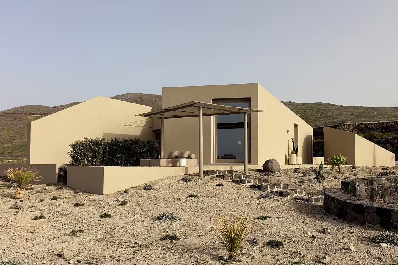 度假別墅,國外別墅設計,度假別墅設計案例,希臘,聖托裏尼島,Kapsimalis Architects,別墅設計,微水泥,建築設計