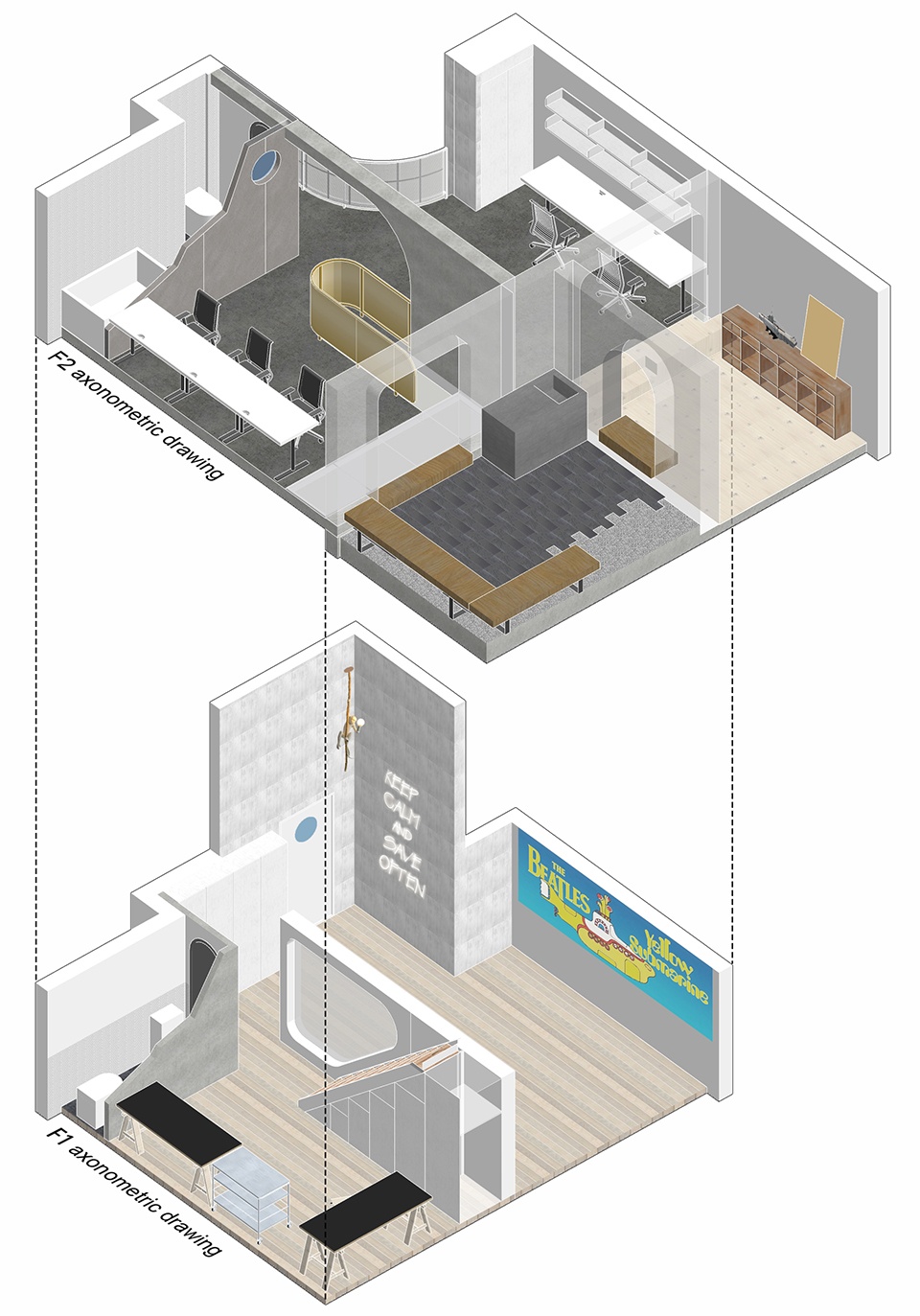 辦公室設計,辦公空間設計,北京辦公室設計,辦公室設計案例,小辦公室設計,小而美的辦公室,複式辦公室設計,創意型辦公室,Submarine潛水艇辦公艙,鑿枘設計,鑿枘設計作品