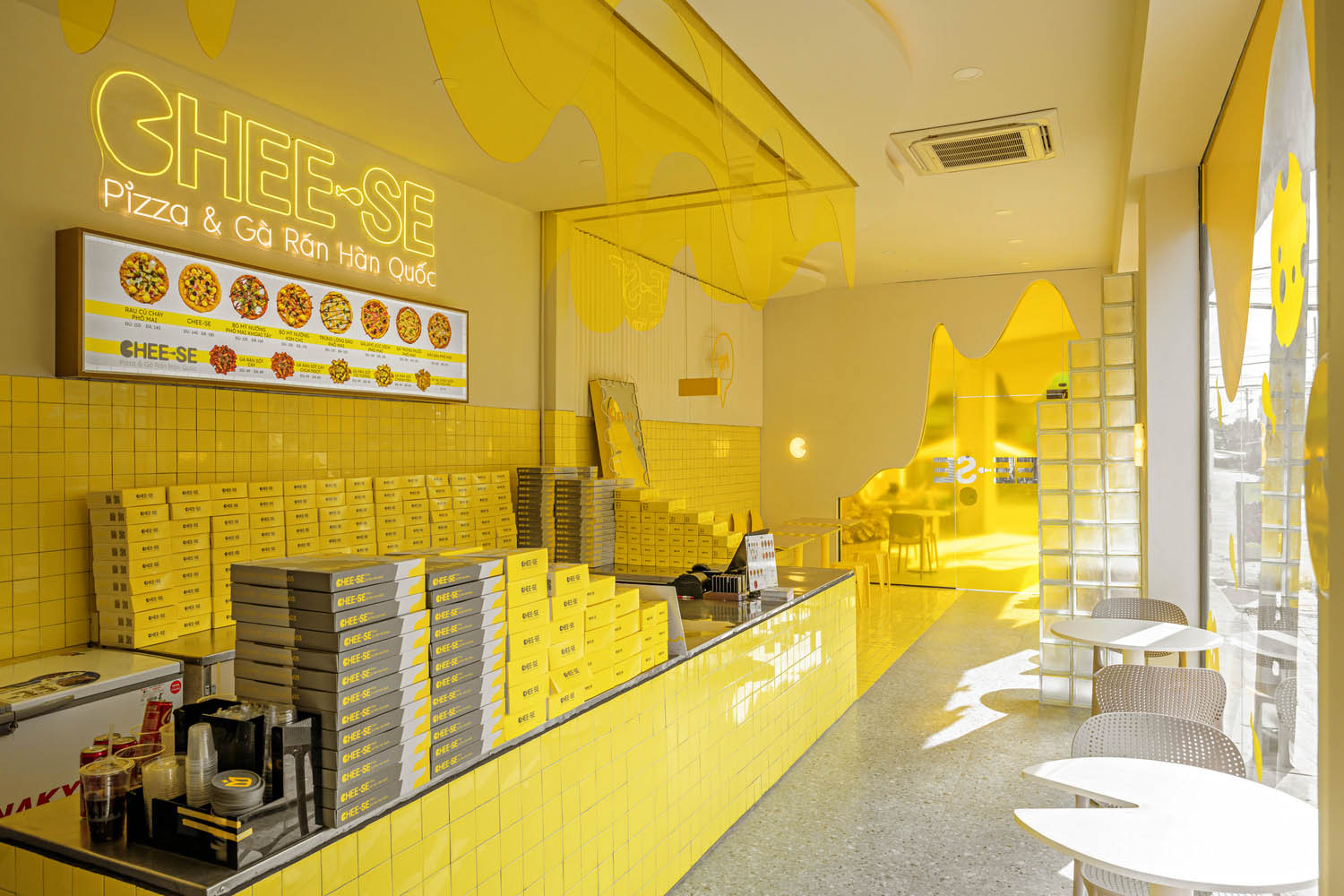 KSOUL Studio,餐廳設計案例,245㎡,網紅餐廳,CHEE-SE Restaurant,越南西寧,炸雞餐廳,甜甜圈餐廳,韓國美食餐廳