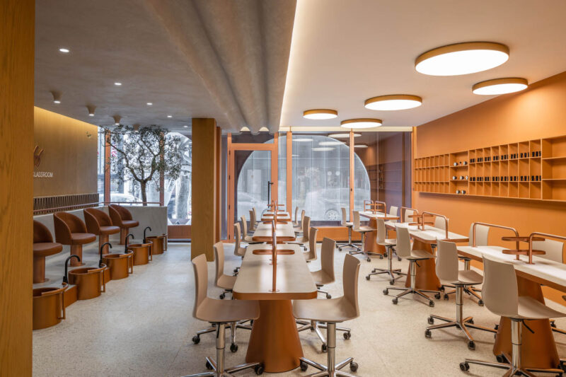 NOMMA studio | 450㎡，暖色調網紅風養生&美容店、培訓學院