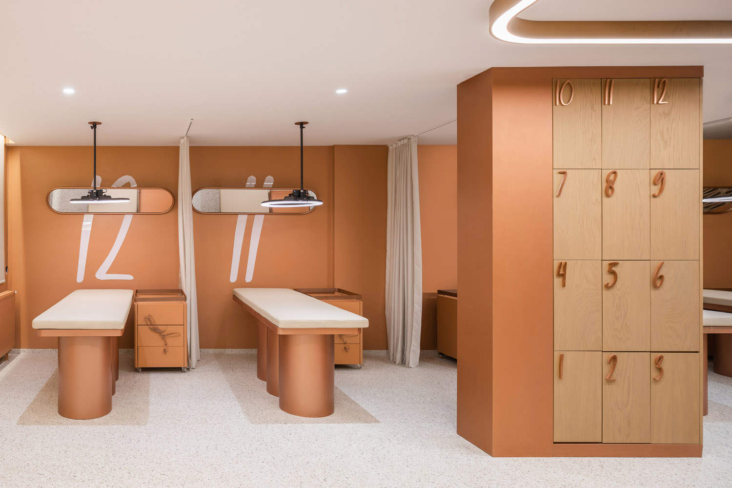 美甲店設計,暖色調,網紅風,養生&美容店設計,美容培訓學校,NOMMA studio,培訓學校,網紅風格美容店,美容店設計案例