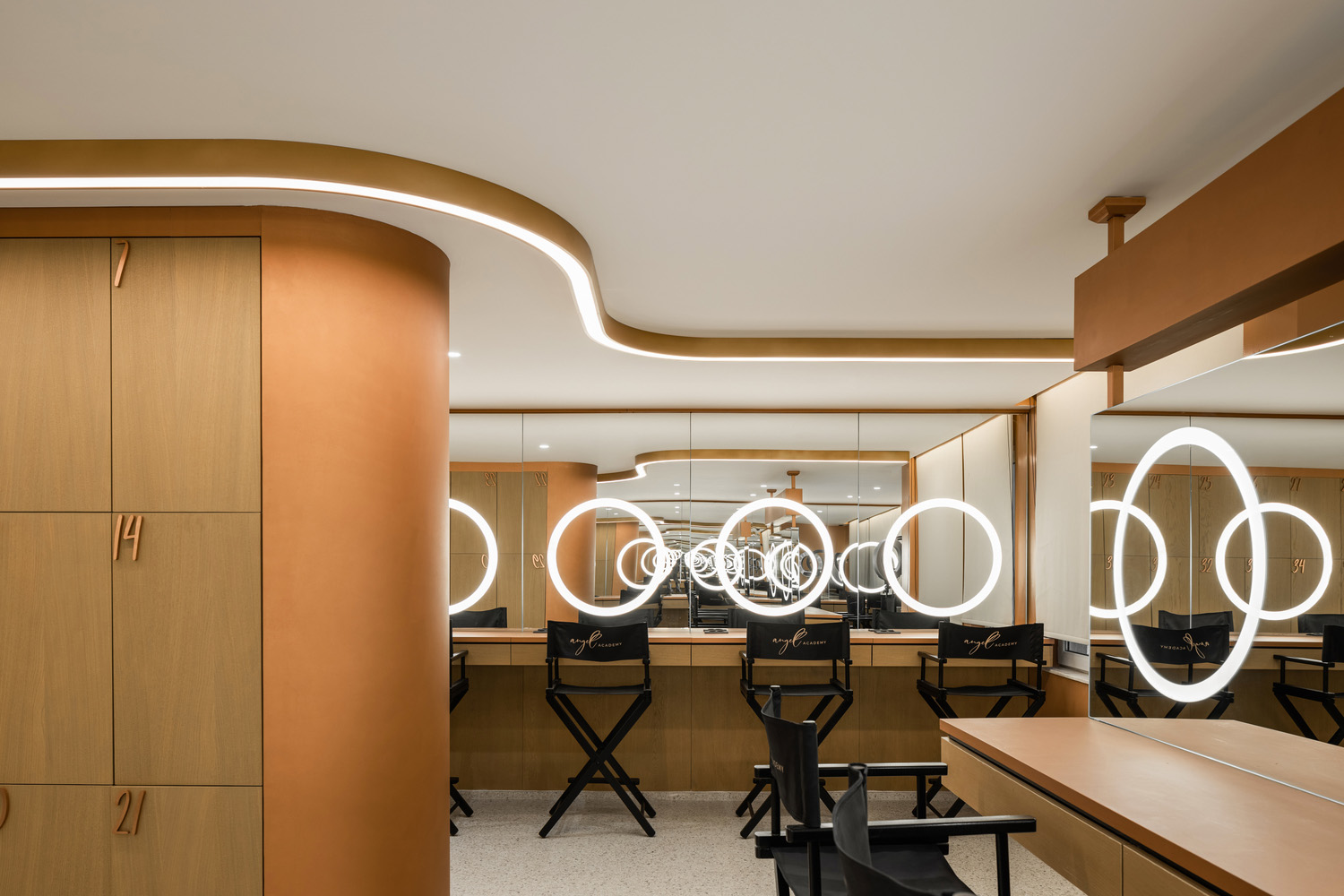 美甲店設計,暖色調,網紅風,養生&美容店設計,美容培訓學校,NOMMA studio,培訓學校,網紅風格美容店,美容店設計案例