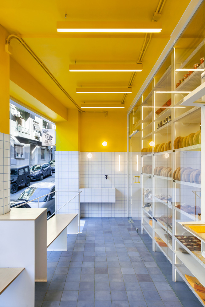 麵包店設計,麵包店設計案例,烘焙店,Kora Bakery,麵包店裝修,麵包坊,雅典,希臘,麵包店設計方案