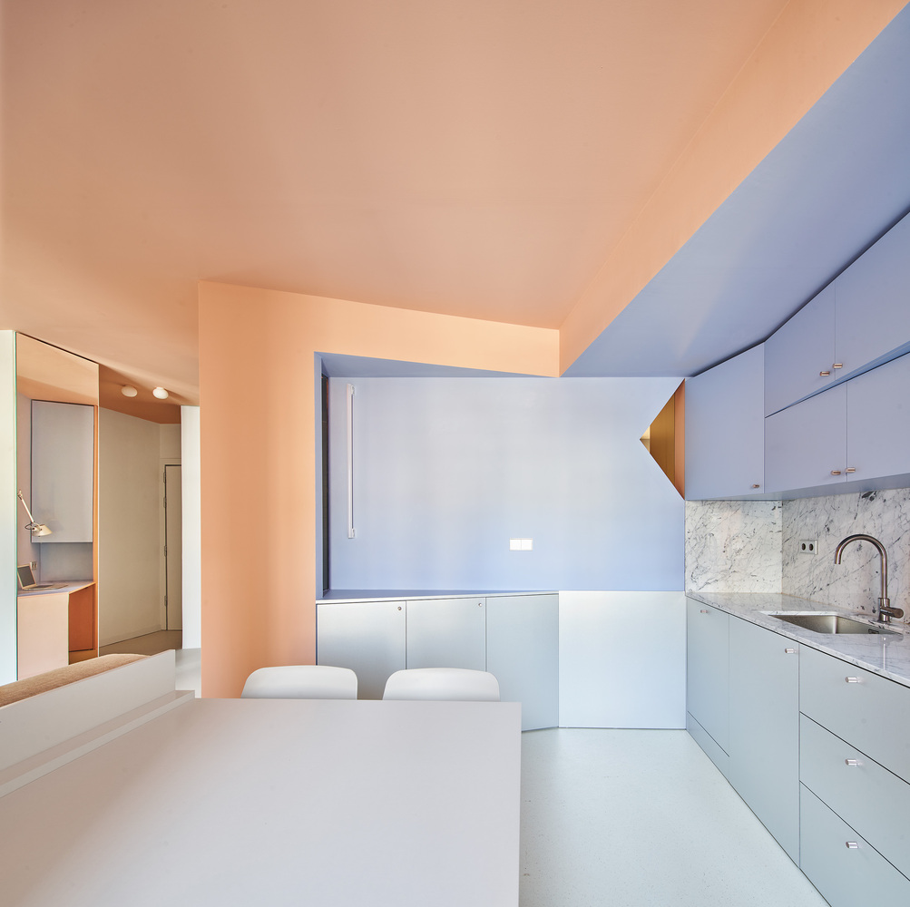 AMOO,小公寓設計案例,47㎡,公寓設計,小公寓翻新,巴塞羅那,公寓改造,最小宅