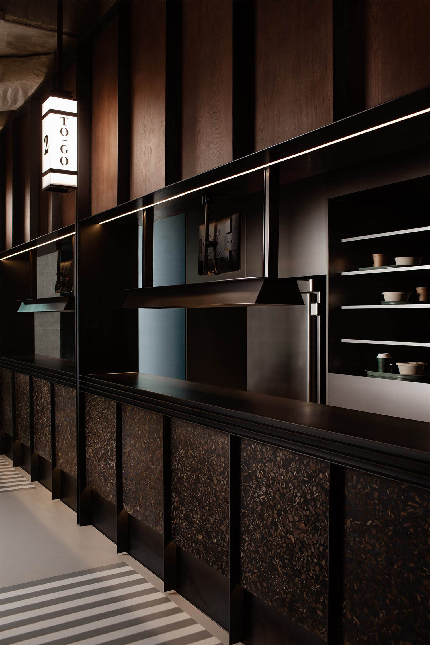 餐廳設計,Studio Adjective,美食廣場設計案例,KIN Food Halls,日式美學,香港,日式風格餐廳設計方案,香港餐廳設計,美食廣場裝修設計